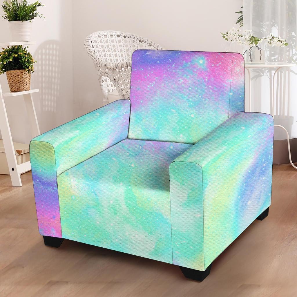 Abstract Psychedelic Holographic Armchair Cover-grizzshop