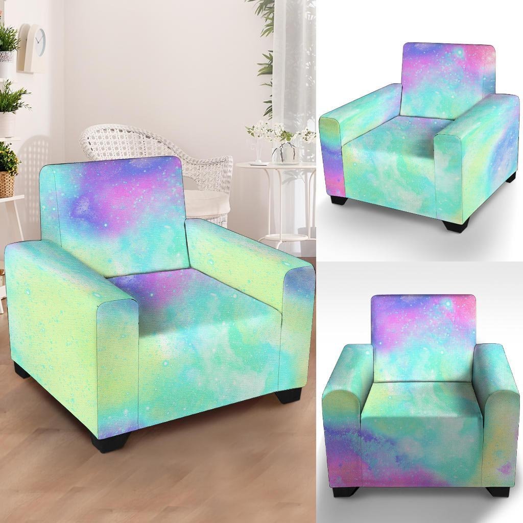 Abstract Psychedelic Holographic Armchair Cover-grizzshop