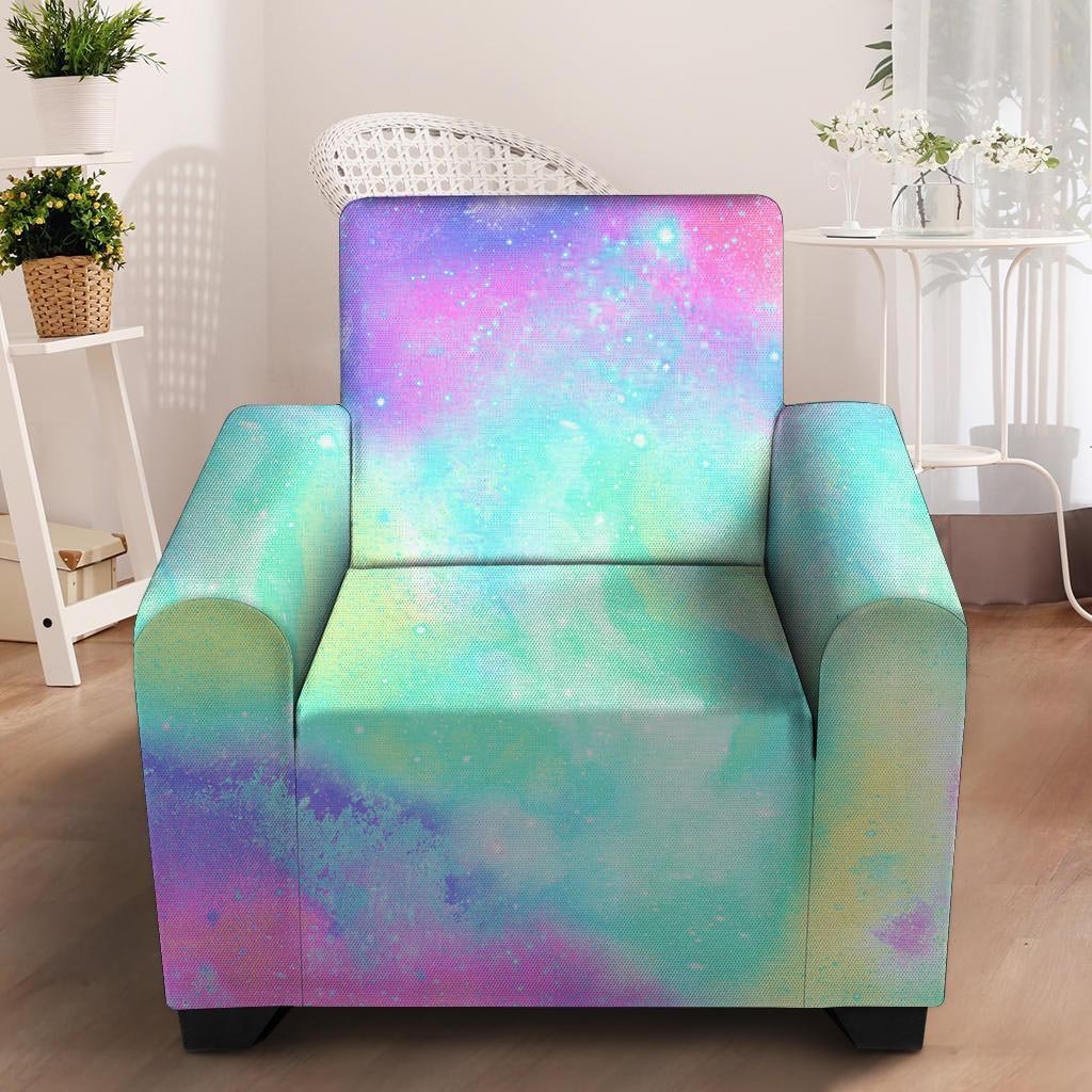 Abstract Psychedelic Holographic Armchair Cover-grizzshop