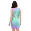 Abstract Psychedelic Holographic Bodycon Dress-grizzshop