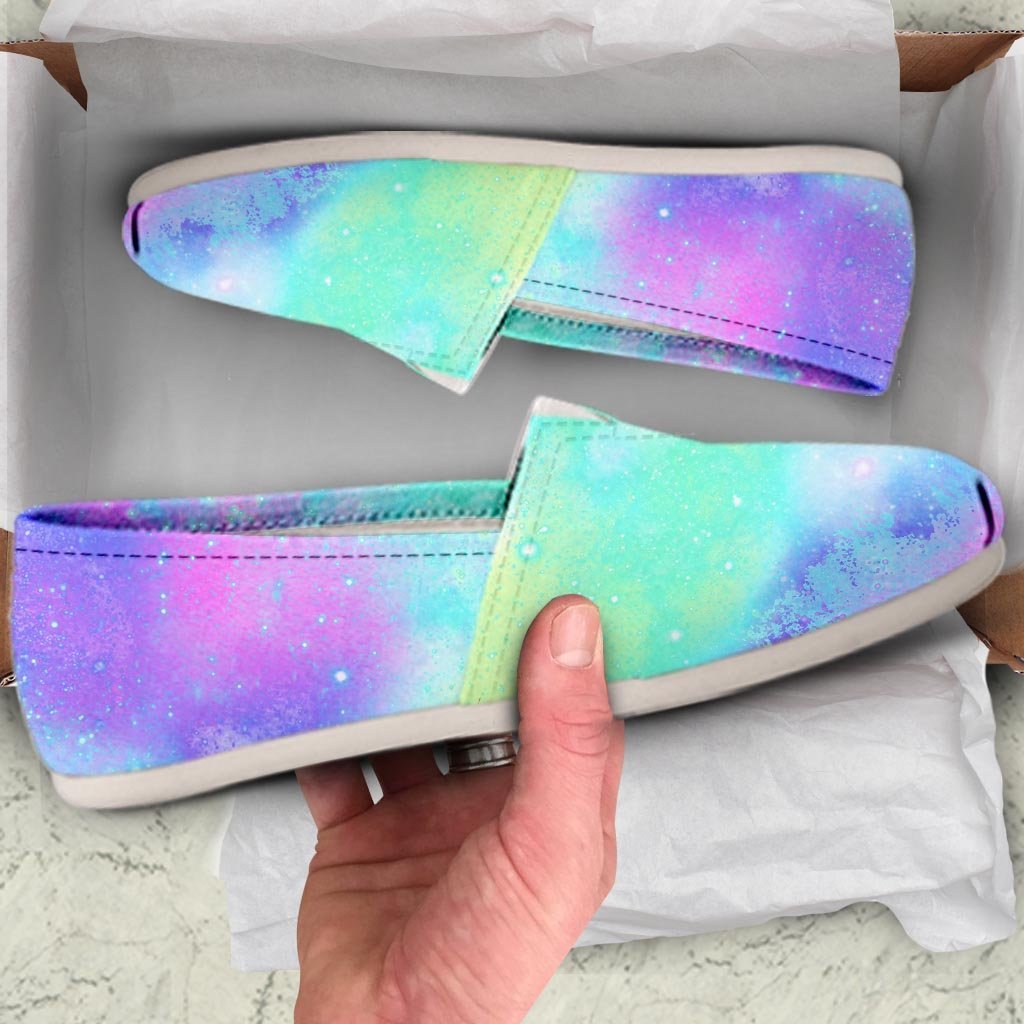 Abstract Psychedelic Holographic Canvas Shoes-grizzshop