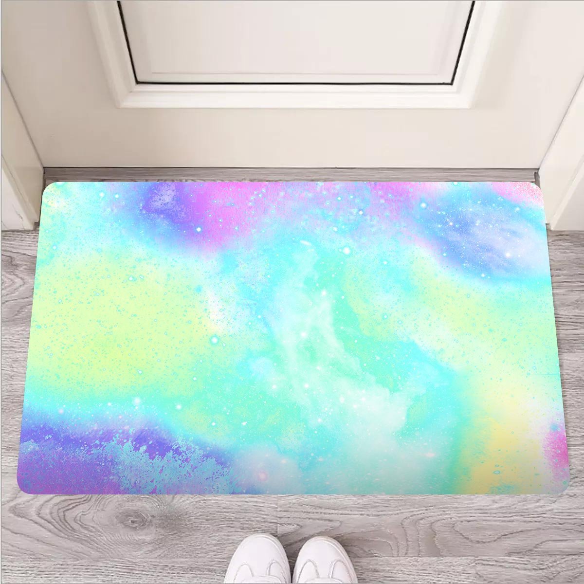 Abstract Psychedelic Holographic Door Mat-grizzshop