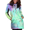 Abstract Psychedelic Holographic Hoodie Dress-grizzshop