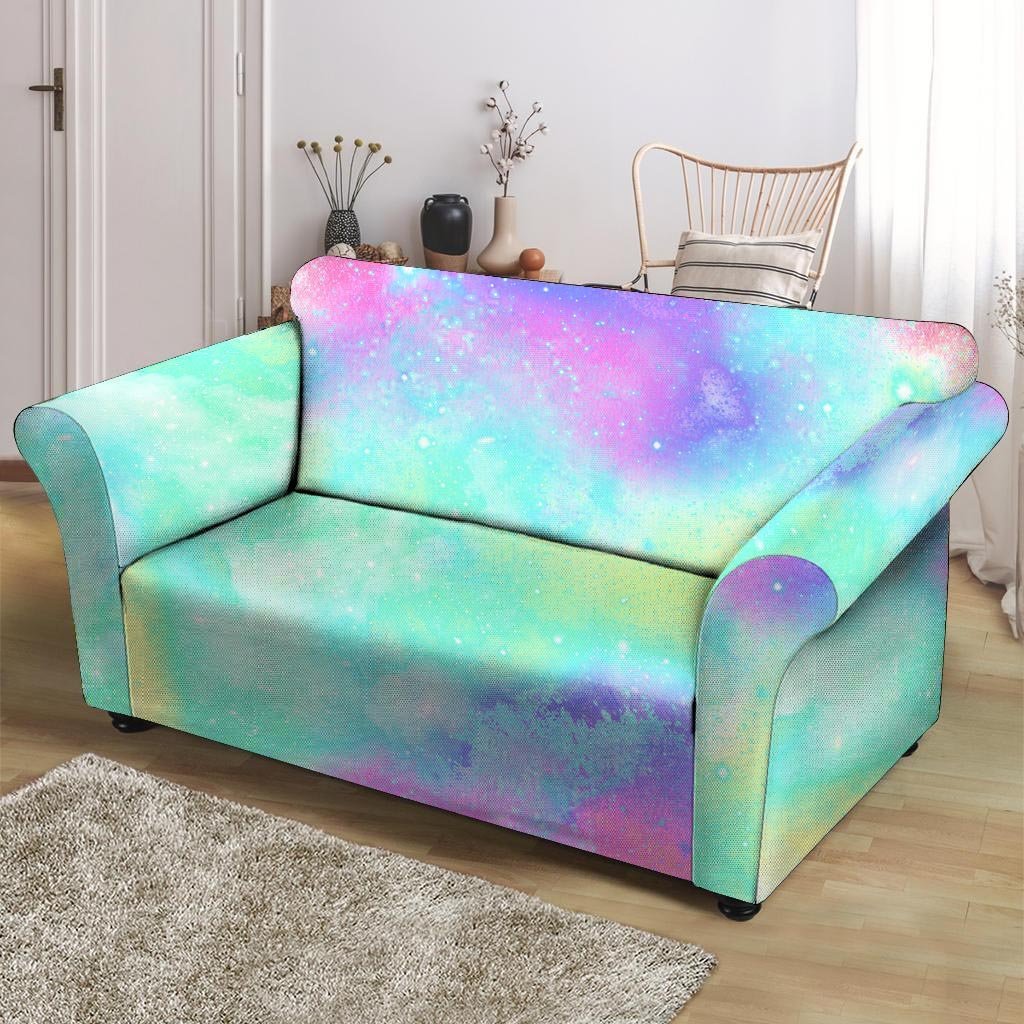 Abstract Psychedelic Holographic Loveseat Cover-grizzshop