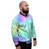 Abstract Psychedelic Holographic Men's Bomber Jacket-grizzshop