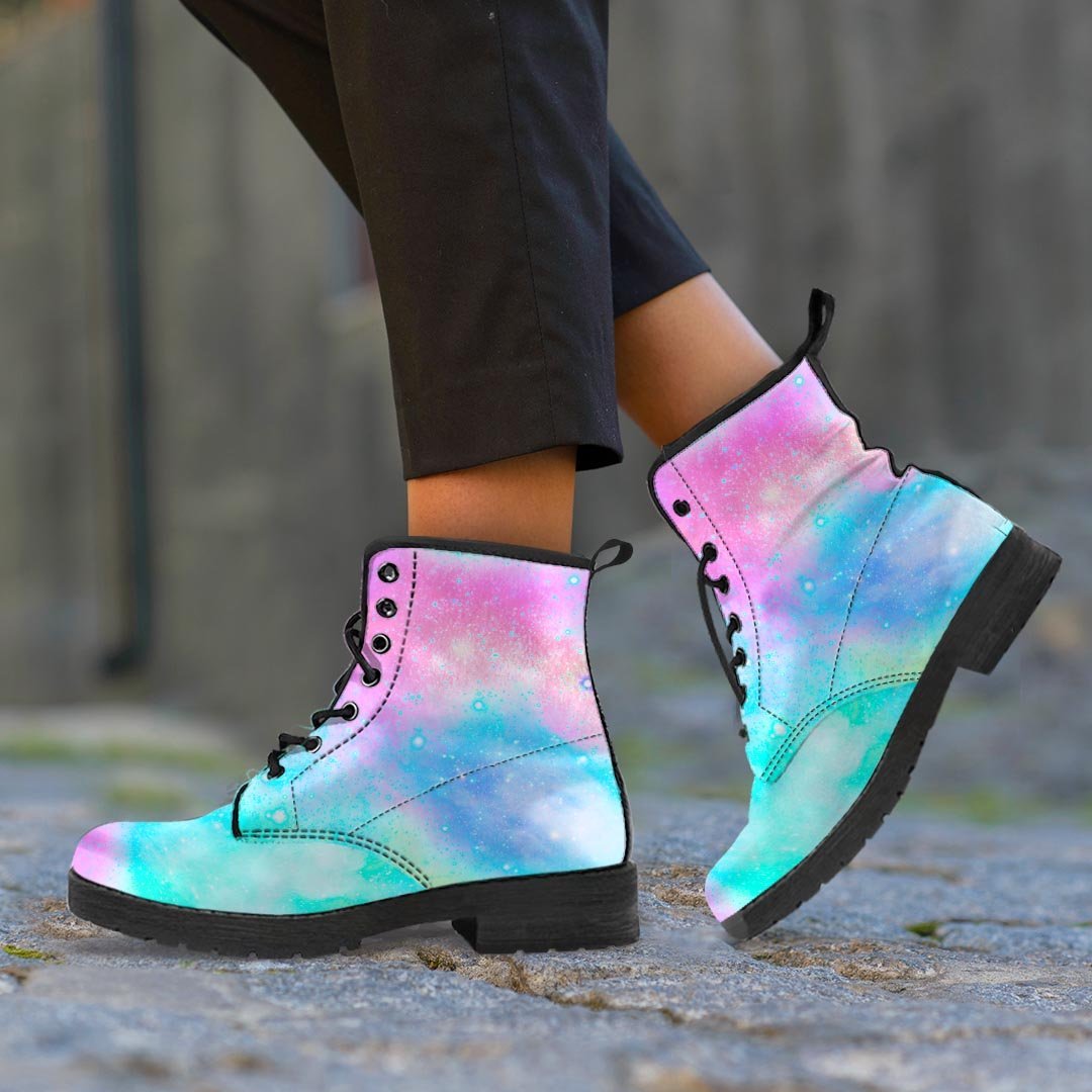 Abstract Psychedelic Holographic Men's Boots-grizzshop