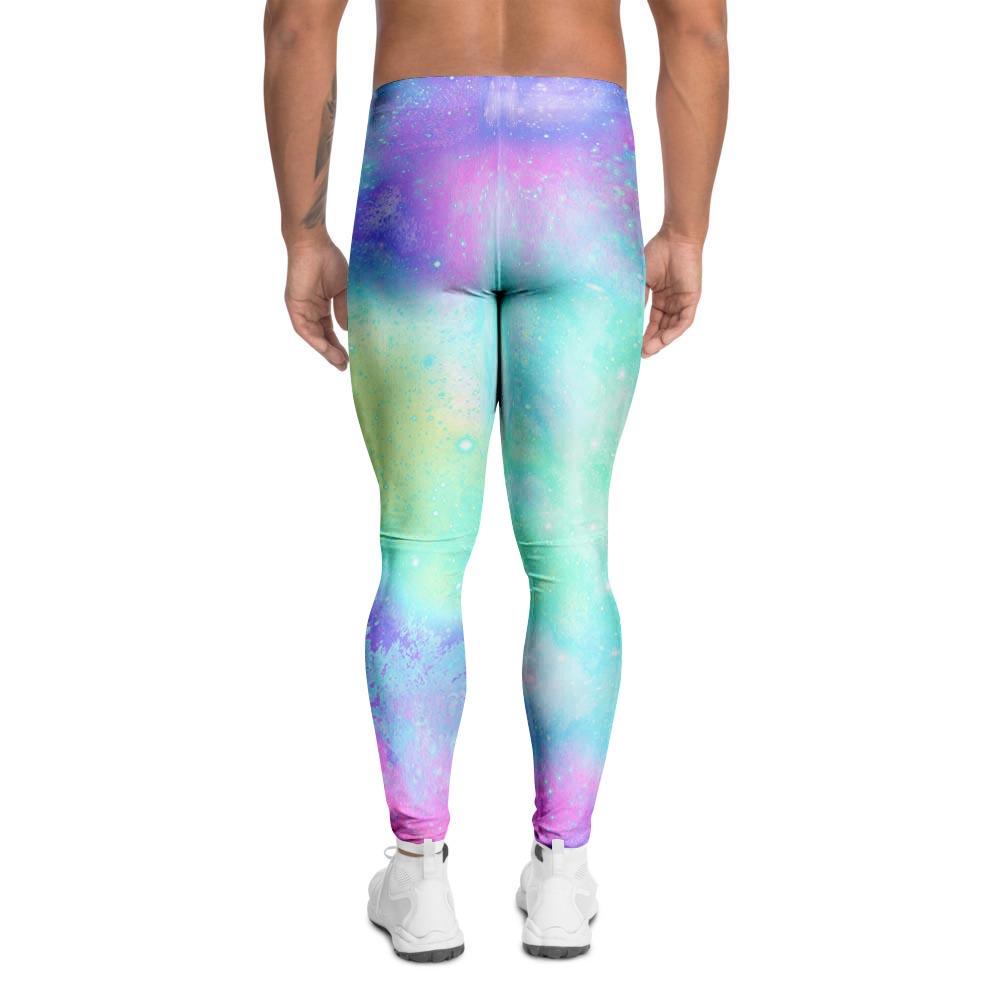 Abstract Psychedelic Holographic Men's Leggings-grizzshop