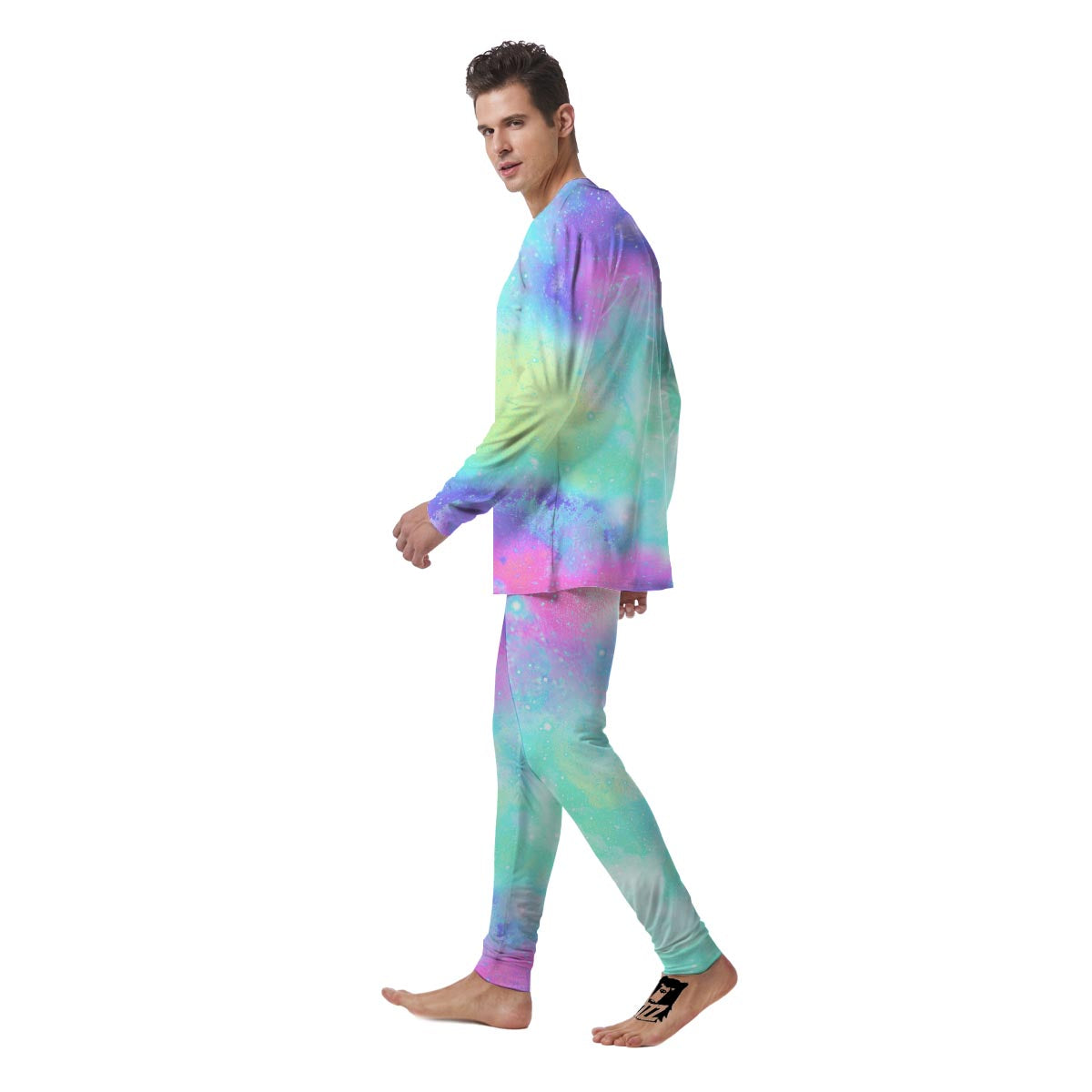 Abstract Psychedelic Holographic Men's Pajamas-grizzshop