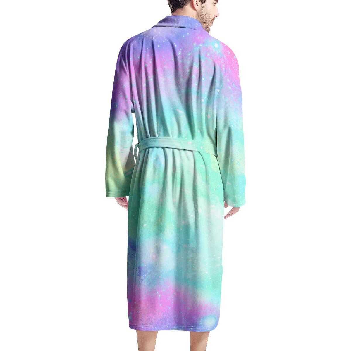 Abstract Psychedelic Holographic Men's Robe-grizzshop