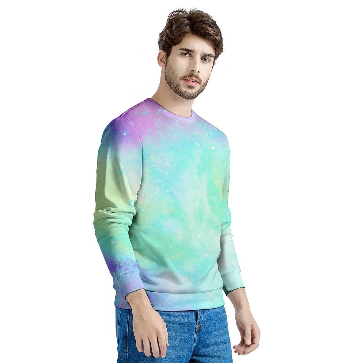 Abstract Psychedelic Holographic Men's Sweatshirt-grizzshop