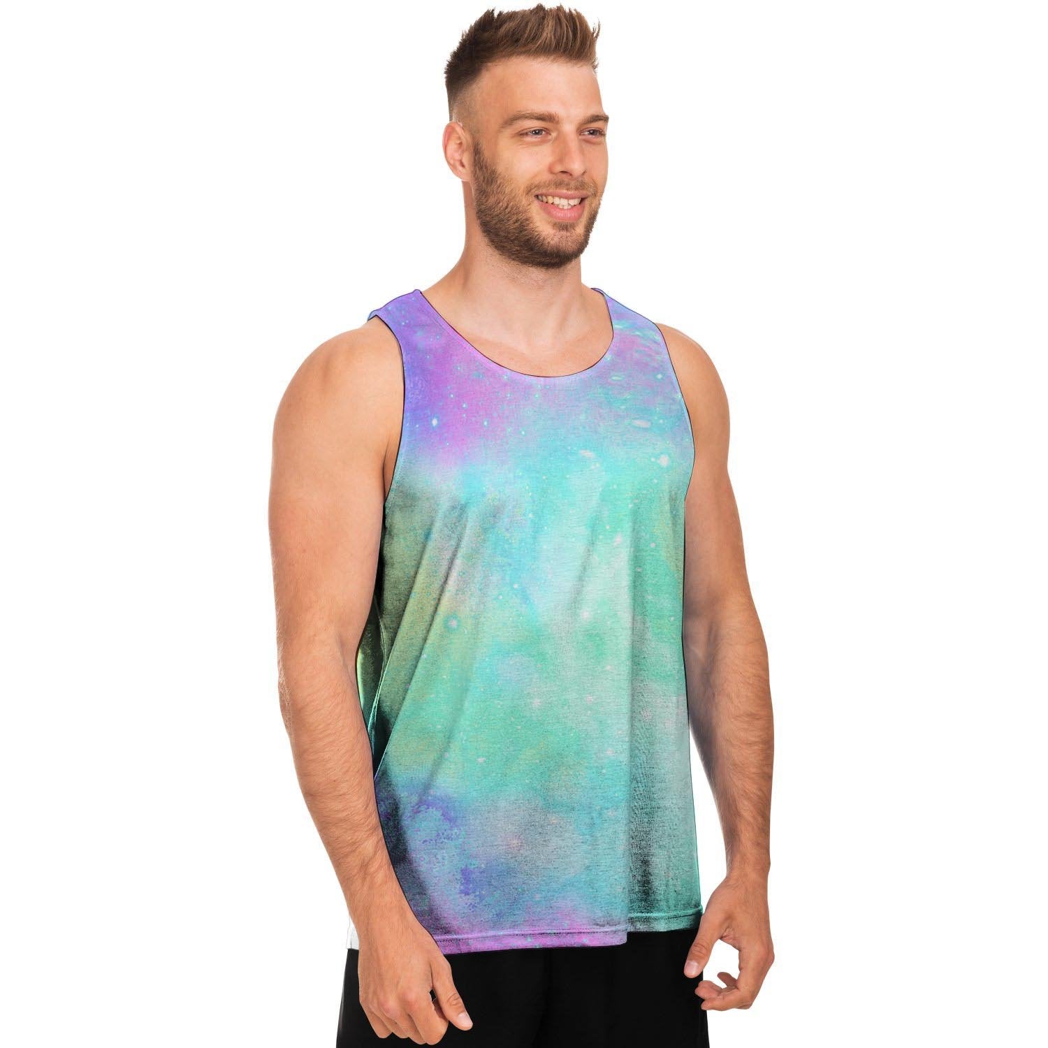 Abstract Psychedelic Holographic Men's Tank Tops-grizzshop