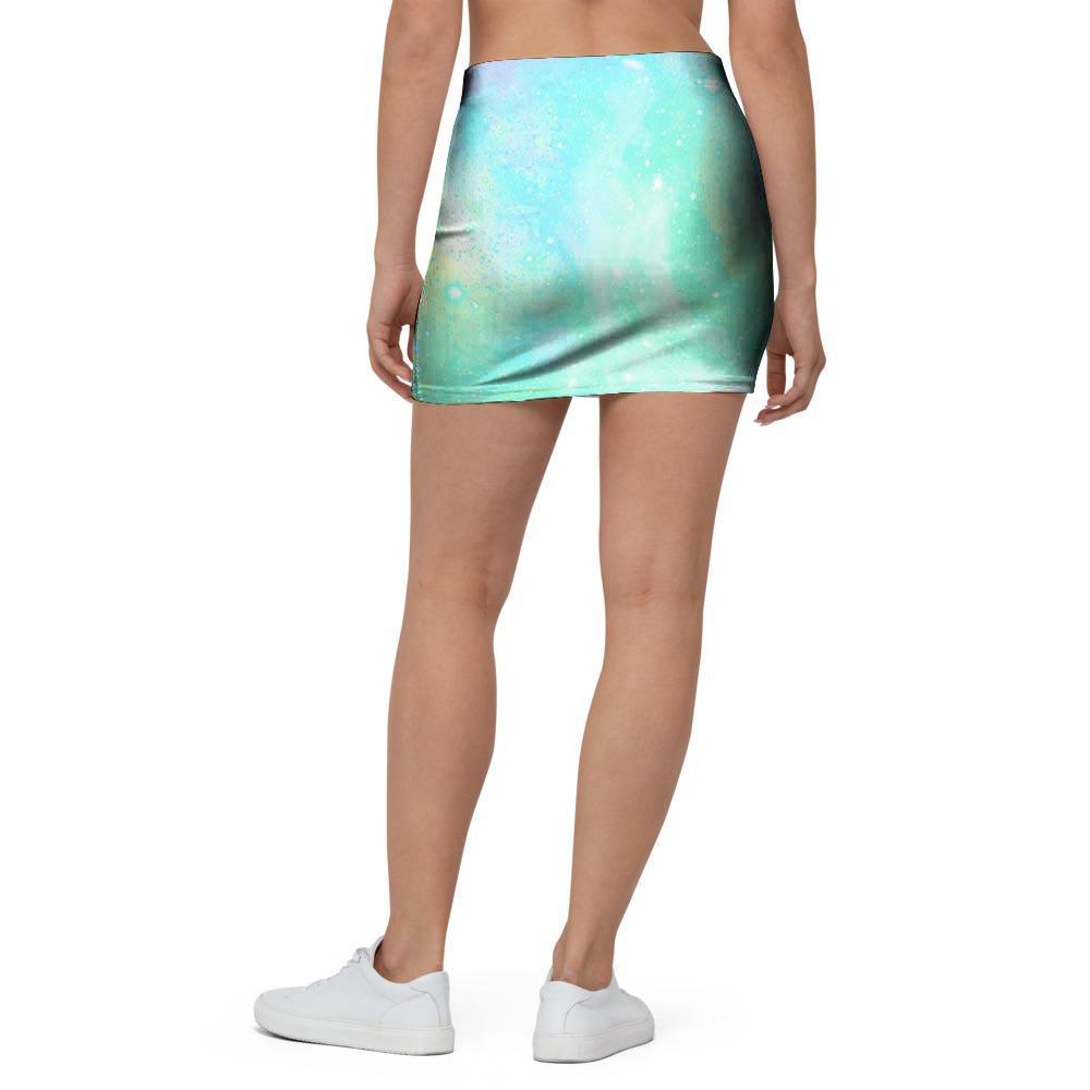 Abstract Psychedelic Holographic Mini Skirt-grizzshop