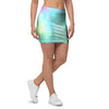 Abstract Psychedelic Holographic Mini Skirt-grizzshop