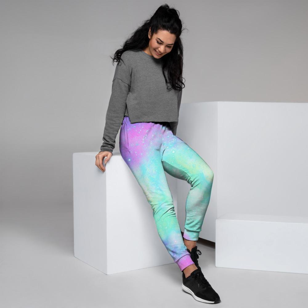 Abstract Psychedelic Holographic Women's Joggers-grizzshop