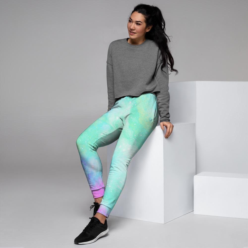 Abstract Psychedelic Holographic Women's Joggers-grizzshop