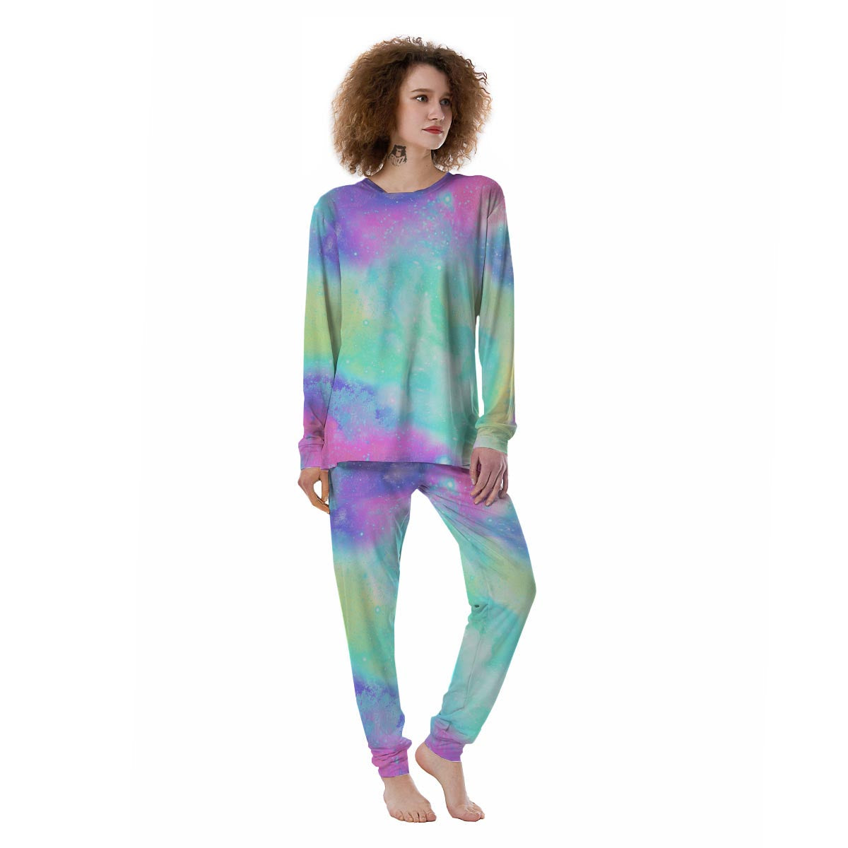 Abstract Psychedelic Holographic Women's Pajamas-grizzshop