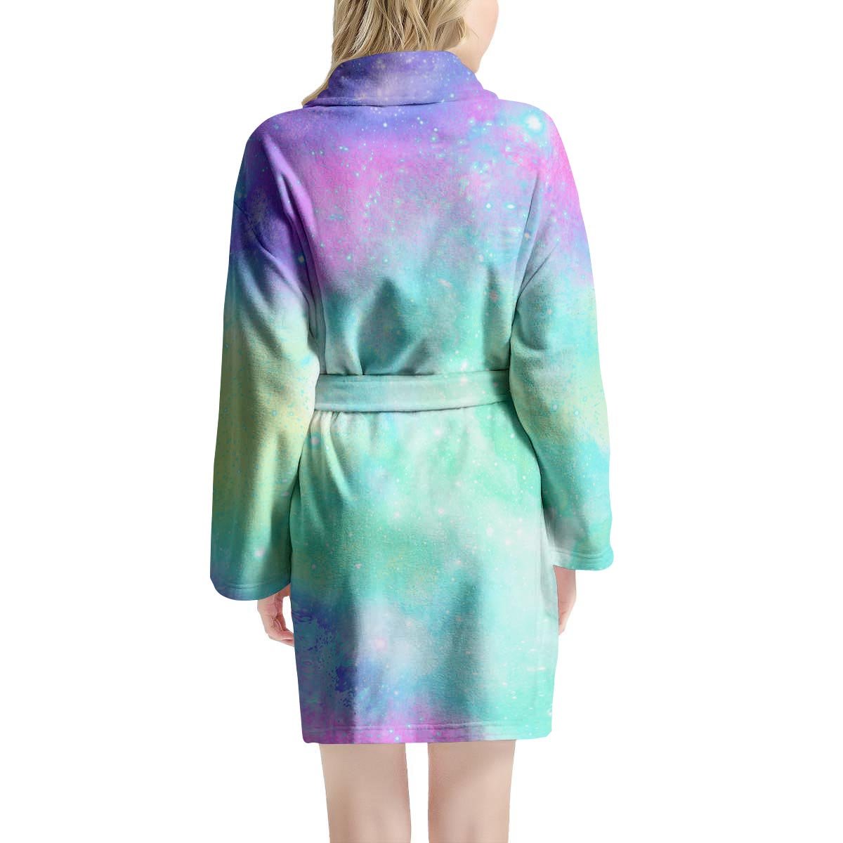 Abstract Psychedelic Holographic Women's Robe-grizzshop