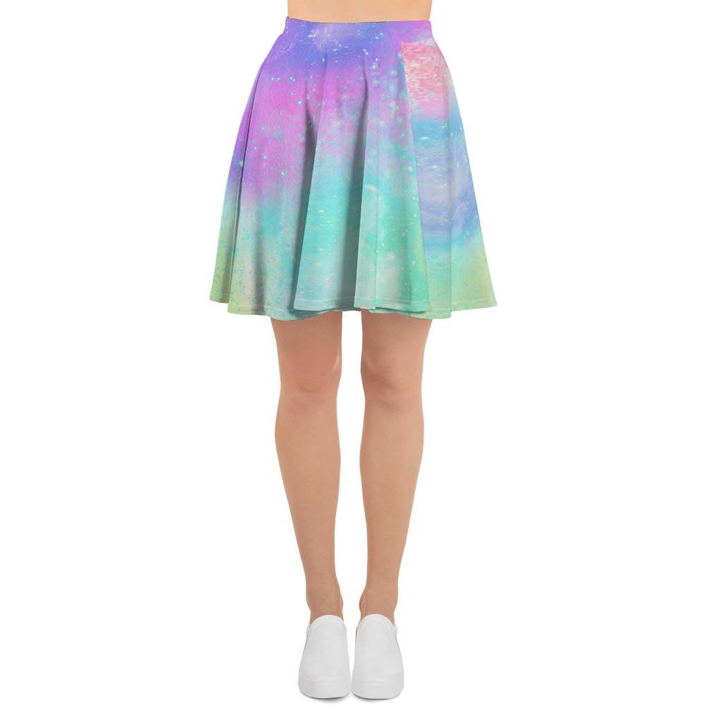 Abstract Psychedelic Holographic Women's Skirt-grizzshop