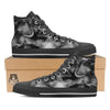 Abstract Psychedelic Liquid Smoke Print Black High Top Shoes-grizzshop