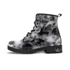 Abstract Psychedelic Liquid Smoke Print Leather Boots-grizzshop