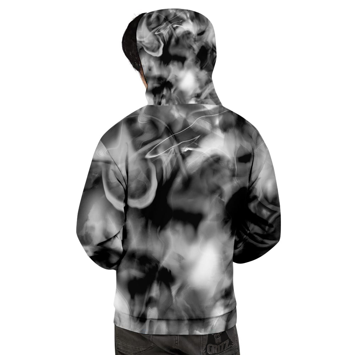 Abstract Psychedelic Liquid Smoke Print Men's Hoodie-grizzshop