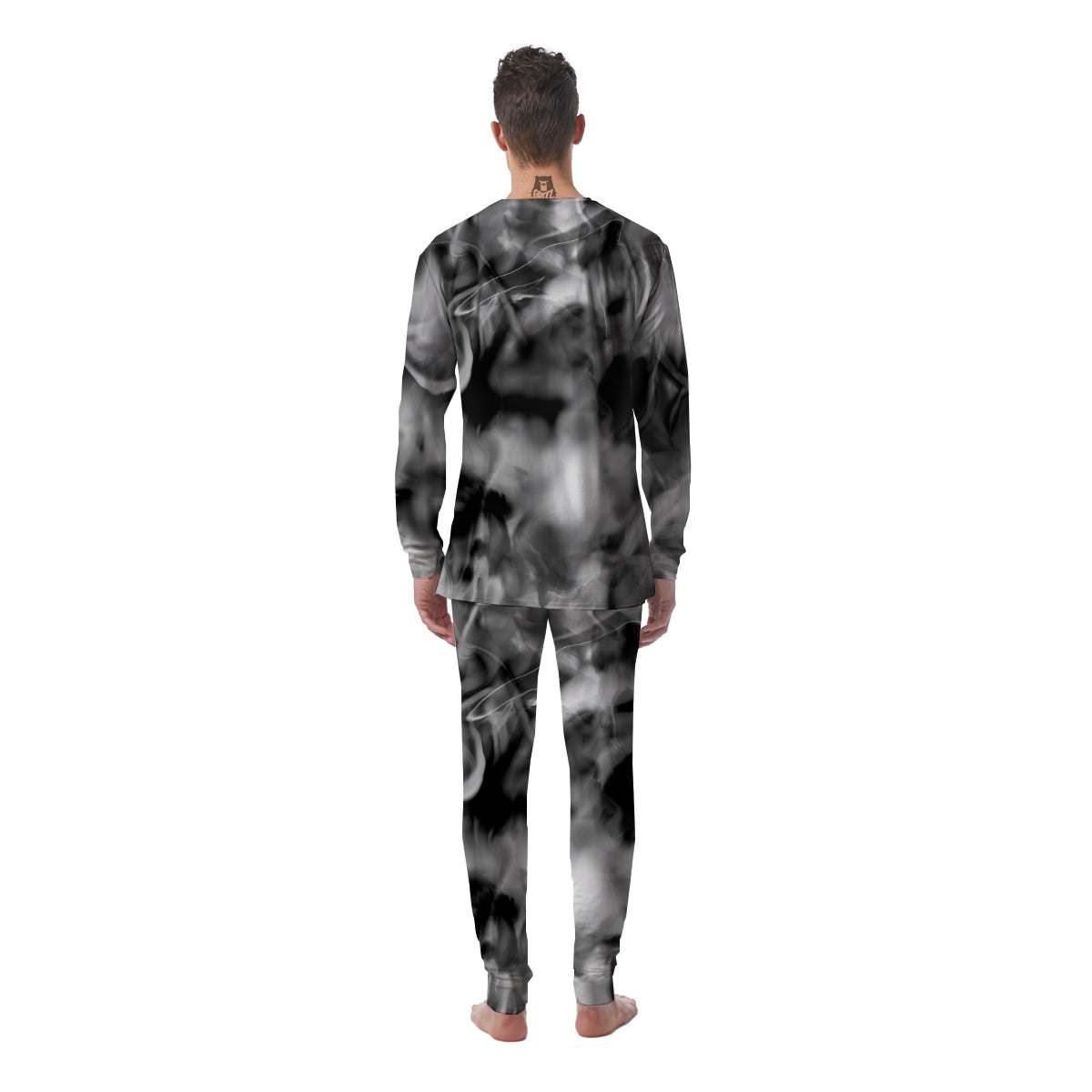 Abstract Psychedelic Liquid Smoke Print Men's Pajamas-grizzshop