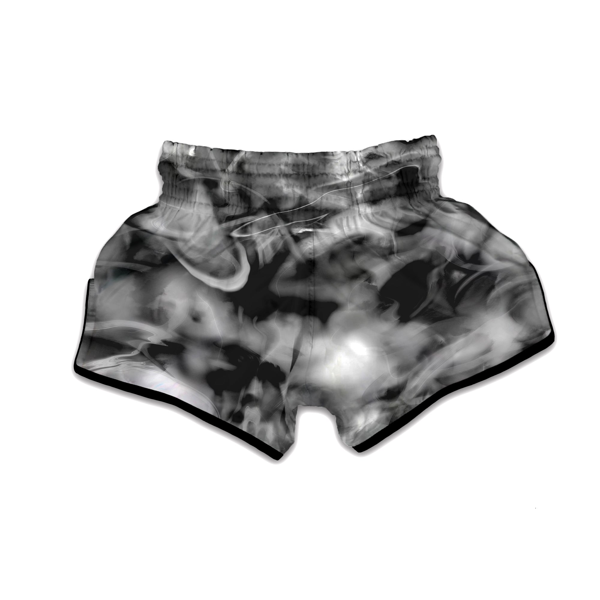 Abstract Psychedelic Liquid Smoke Print Muay Thai Boxing Shorts-grizzshop