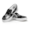 Abstract Psychedelic Liquid Smoke Print White Slip On Shoes-grizzshop