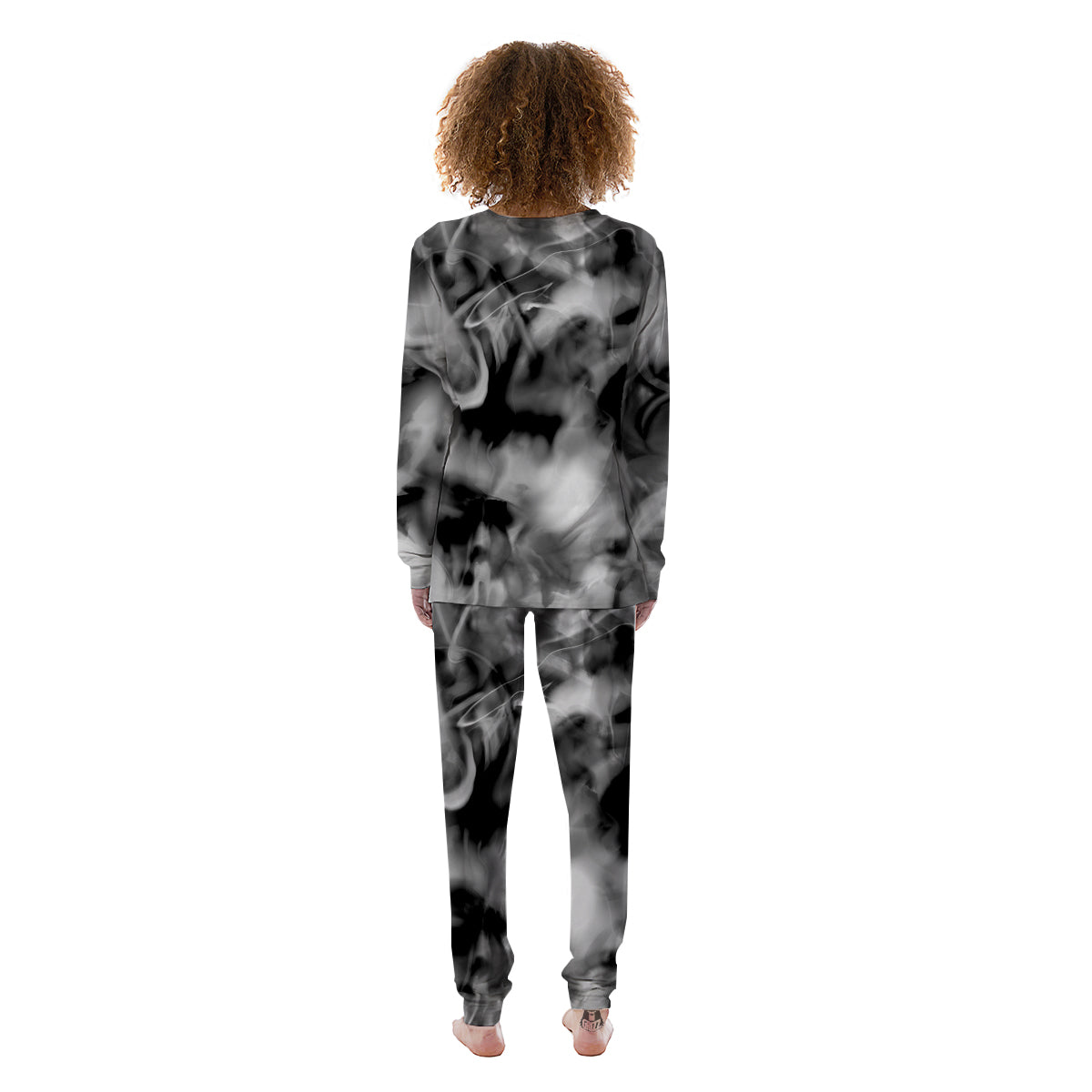 Abstract Psychedelic Liquid Smoke Print Women's Pajamas-grizzshop