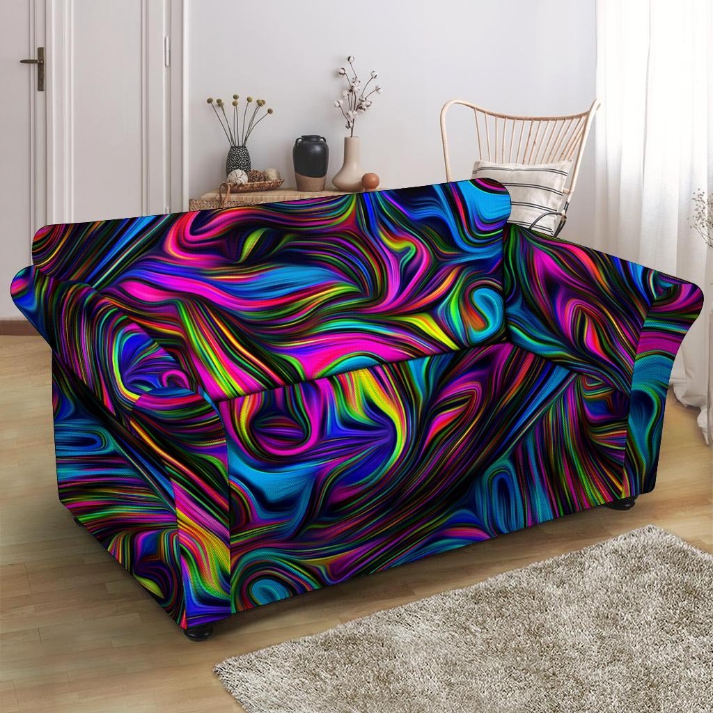 Abstract Psychedelic Loveseat Cover-grizzshop