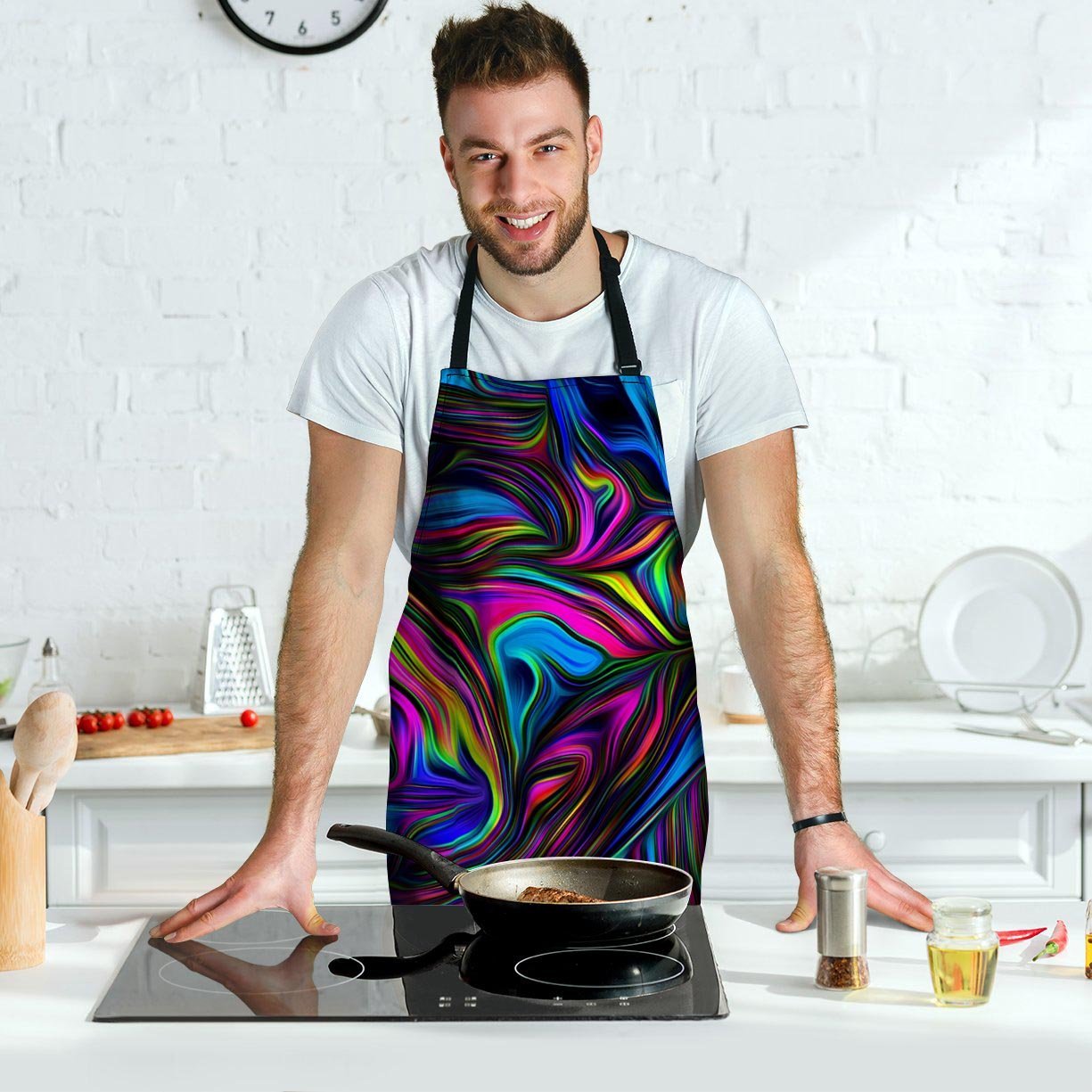 Abstract Psychedelic Men's Apron-grizzshop