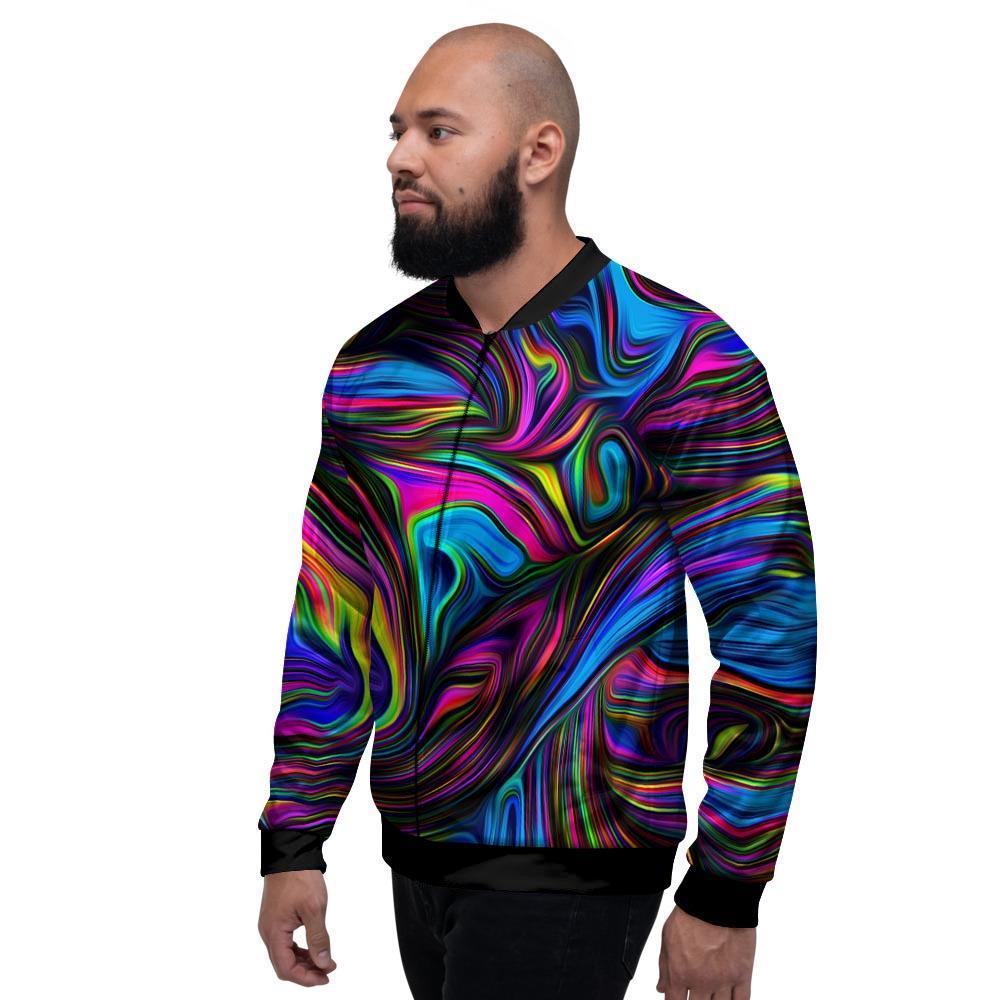 Abstract Psychedelic Men's Bomber Jacket-grizzshop