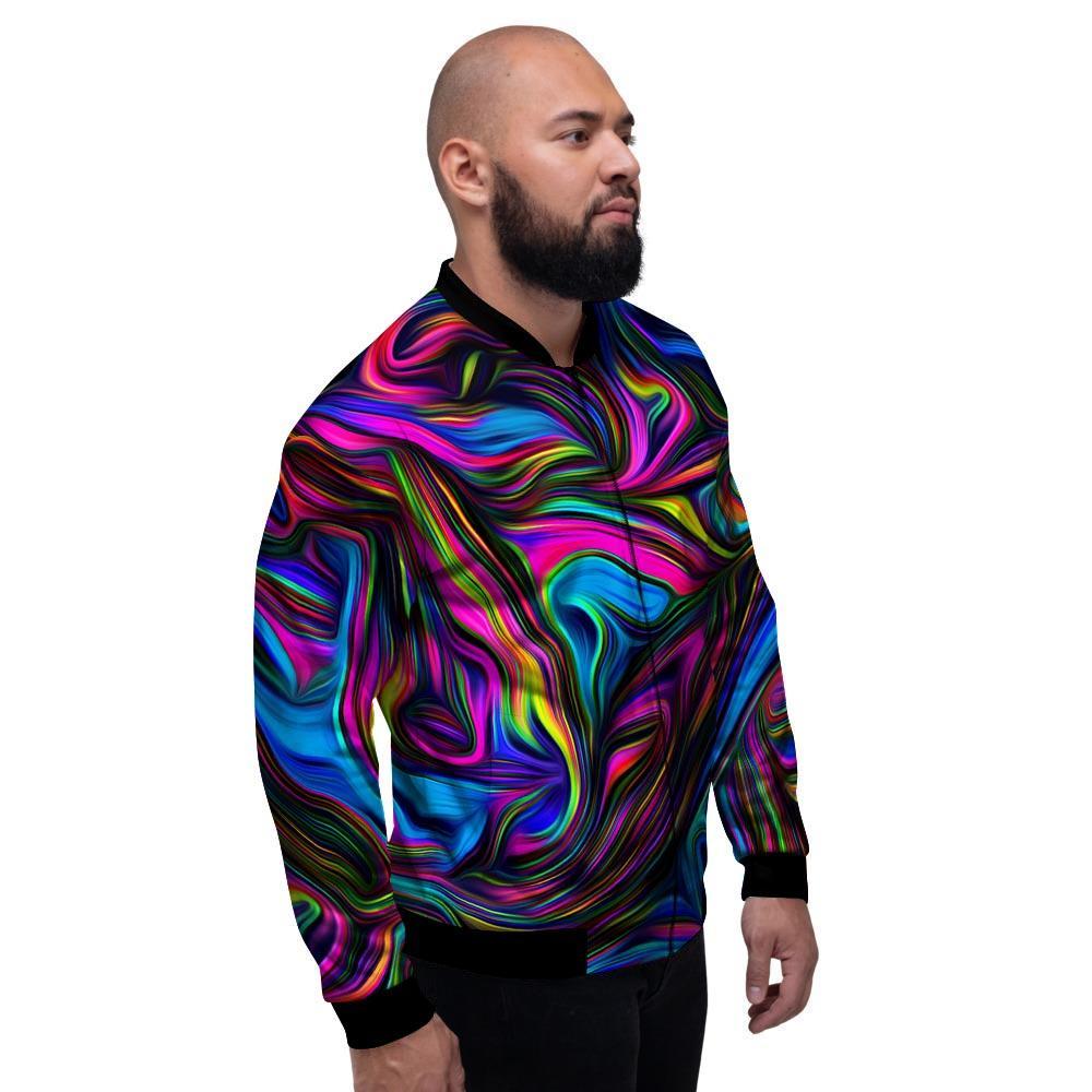 Abstract Psychedelic Men's Bomber Jacket-grizzshop