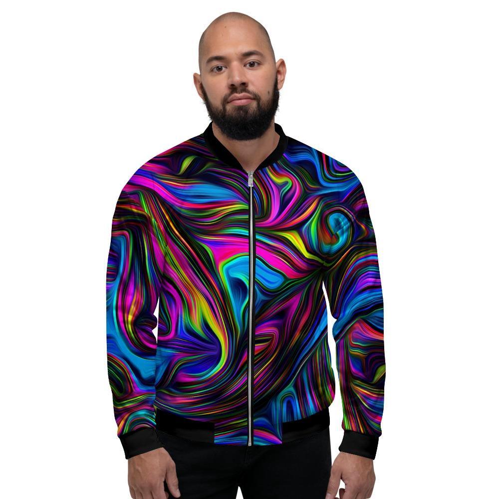 Abstract Psychedelic Men's Bomber Jacket-grizzshop