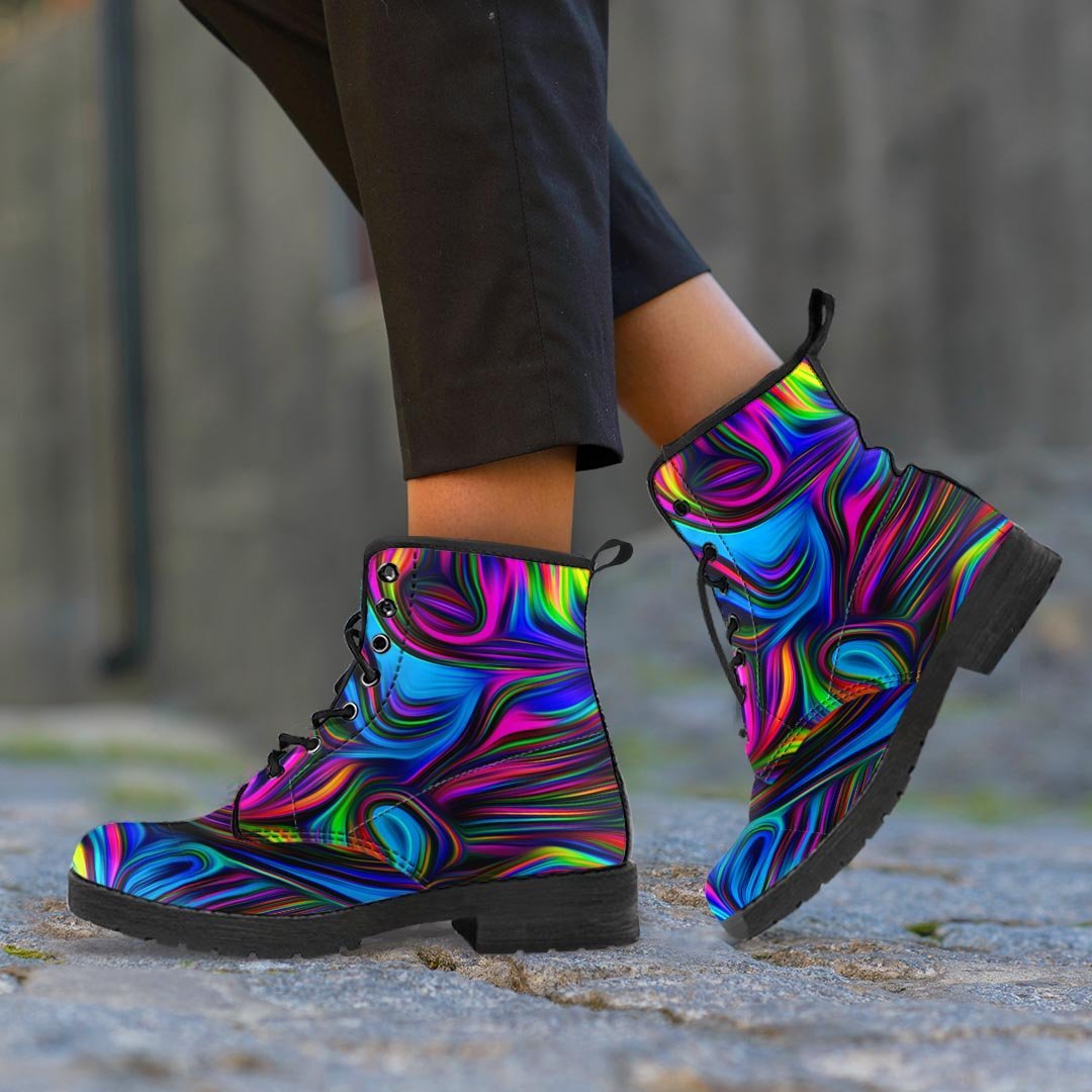Abstract Psychedelic Men's Boots-grizzshop