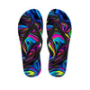 Abstract Psychedelic Men's Flip Flops-grizzshop