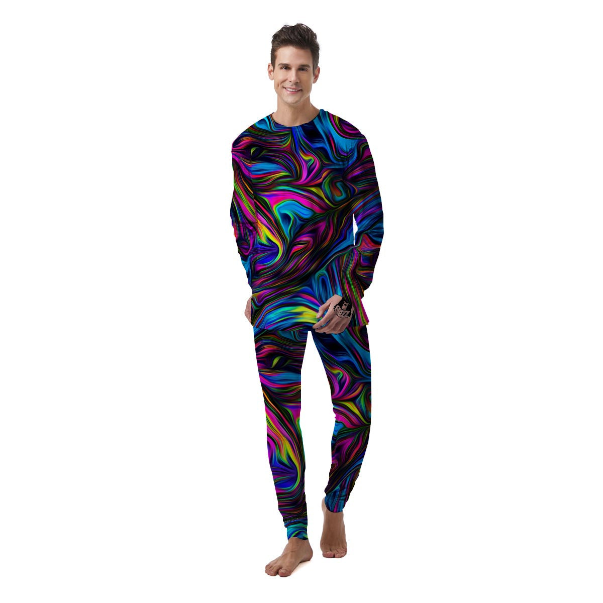 Abstract Psychedelic Men's Pajamas-grizzshop