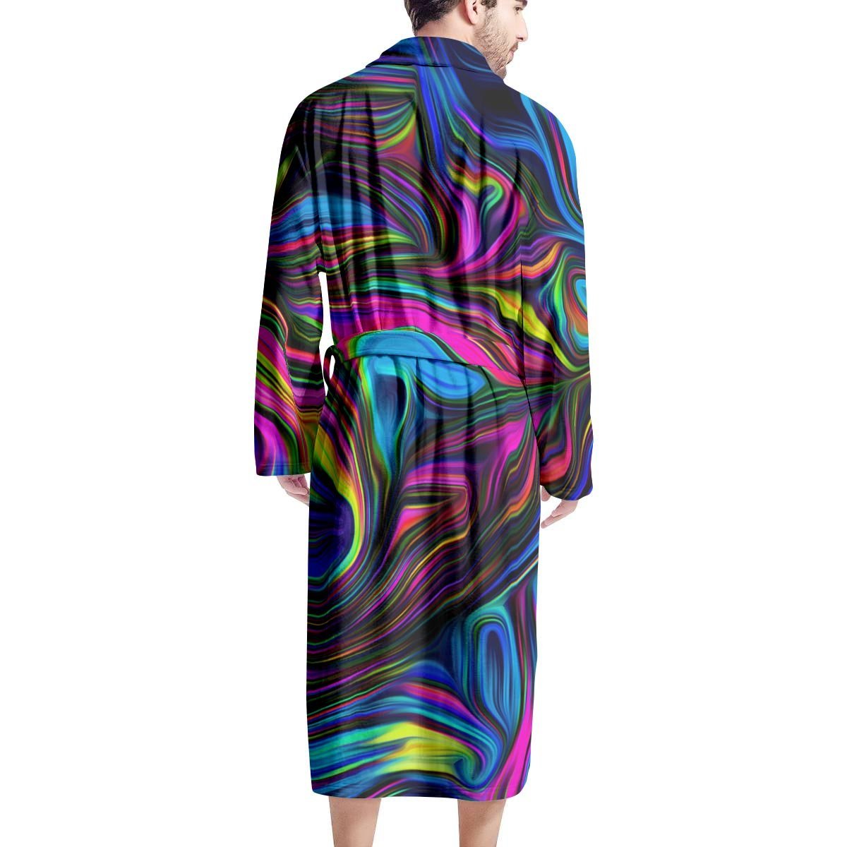 Abstract Psychedelic Men's Robe-grizzshop