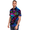 Abstract Psychedelic Men's Short Sleeve Shirt-grizzshop