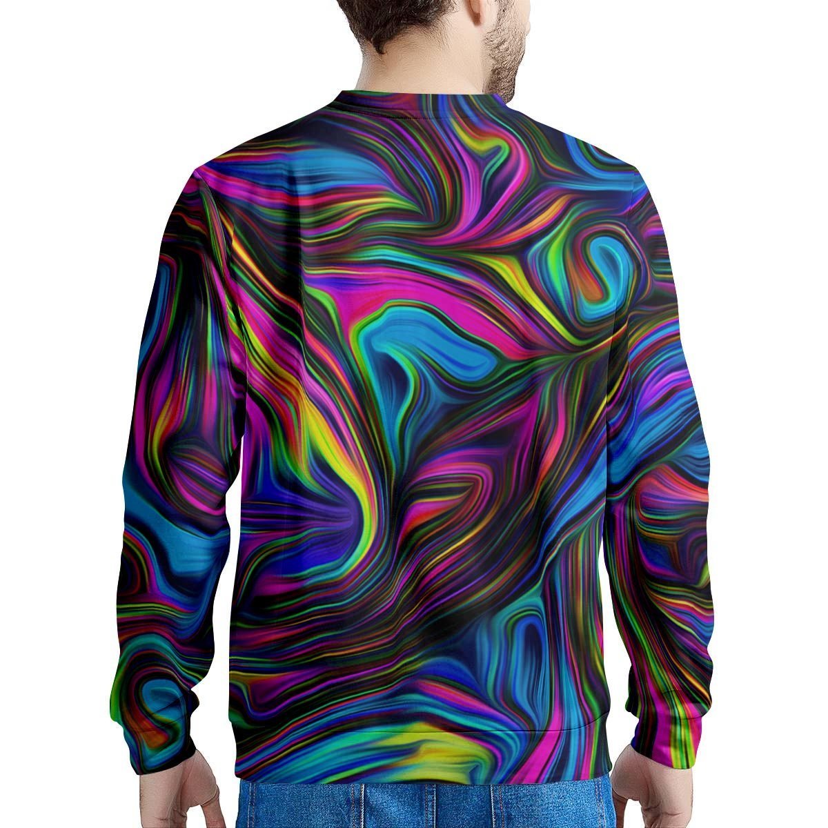 Abstract Psychedelic Men's Sweatshirt-grizzshop