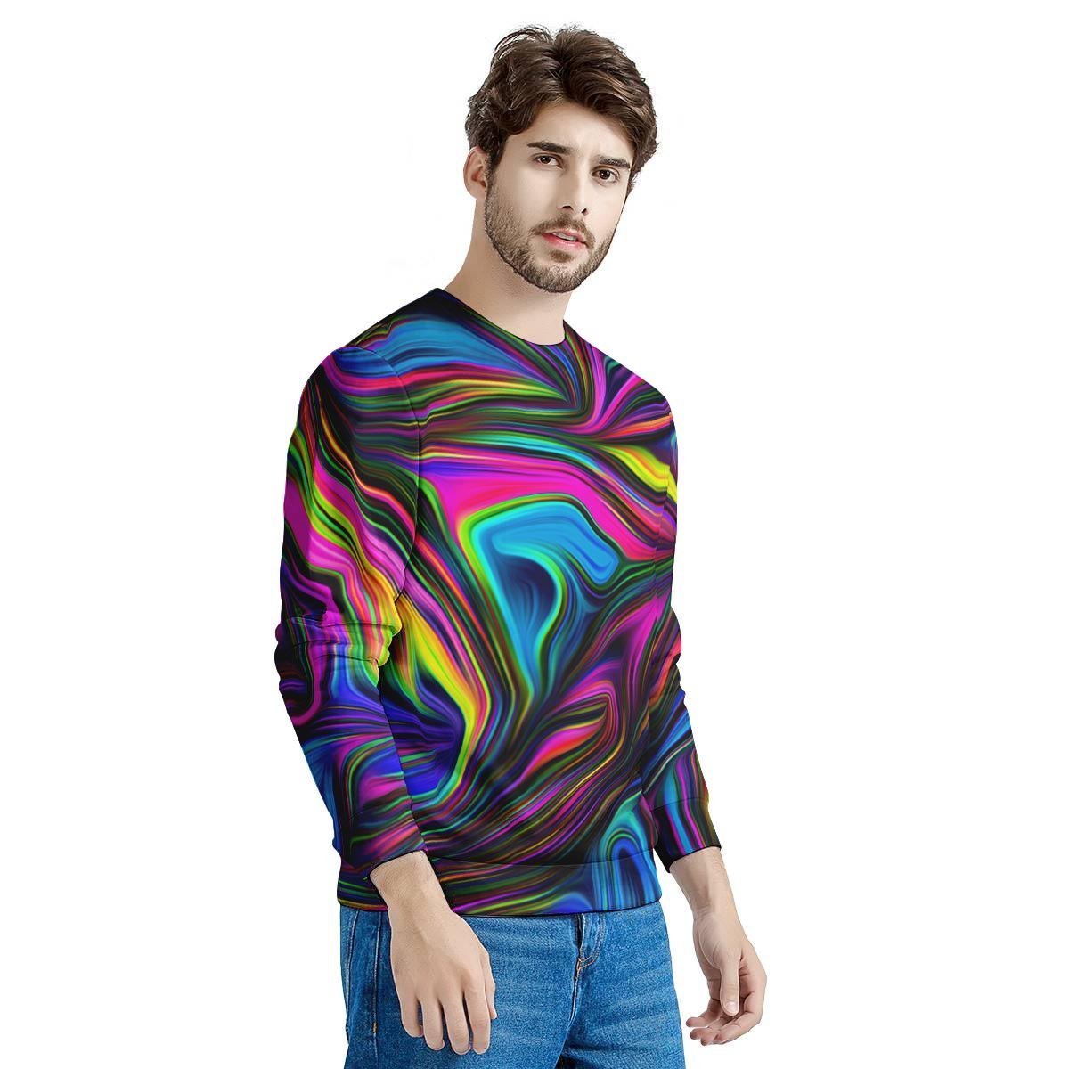 Abstract Psychedelic Men's Sweatshirt-grizzshop