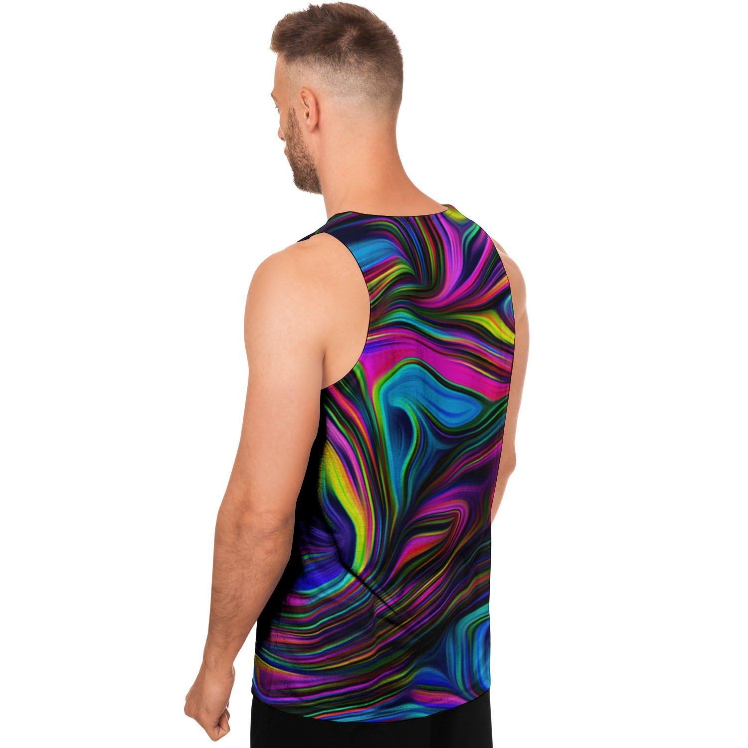 Abstract Psychedelic Men's Tank Tops-grizzshop