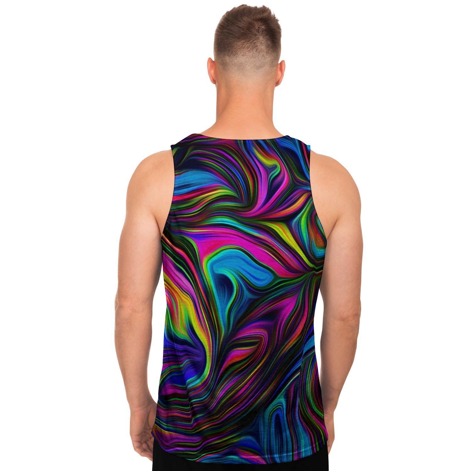 Abstract Psychedelic Men's Tank Tops-grizzshop