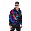 Abstract Psychedelic Men's Zip Up Hoodie-grizzshop