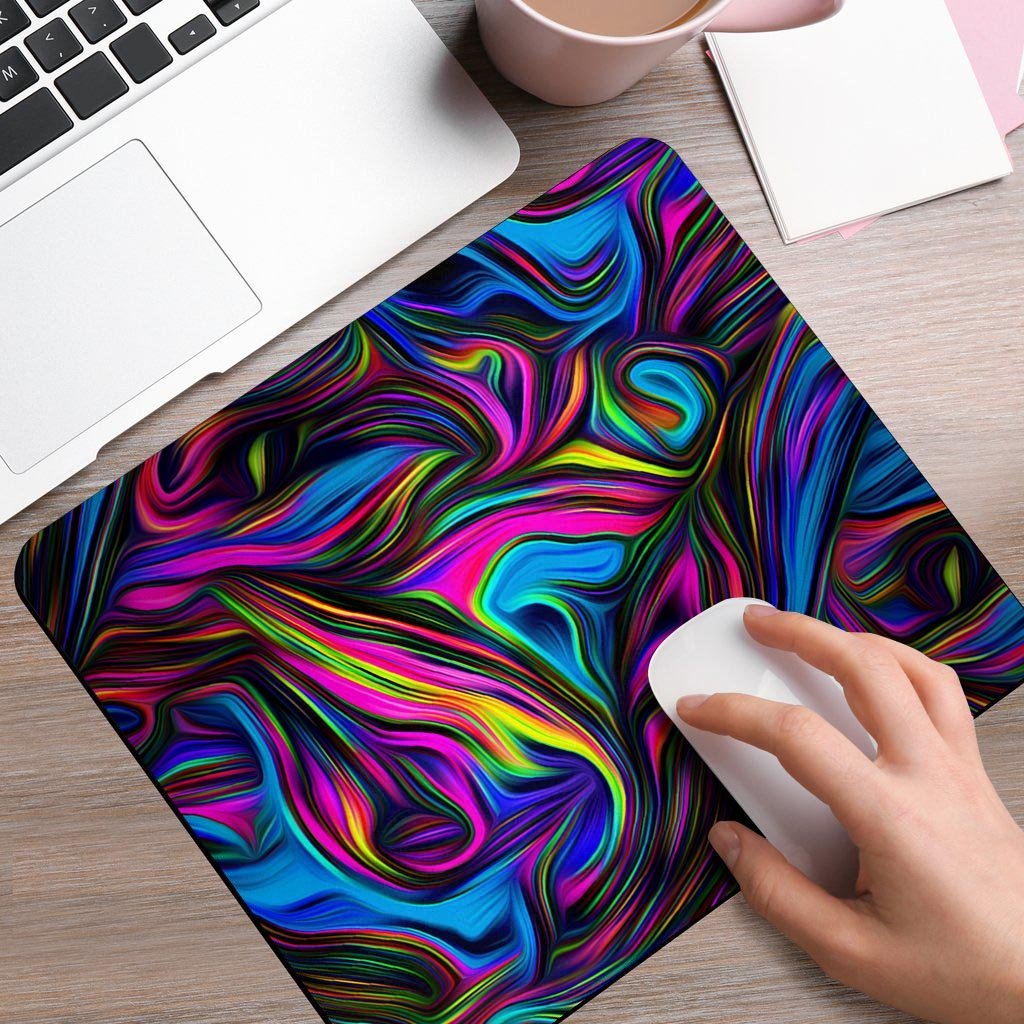 Abstract Psychedelic Mouse Pad-grizzshop