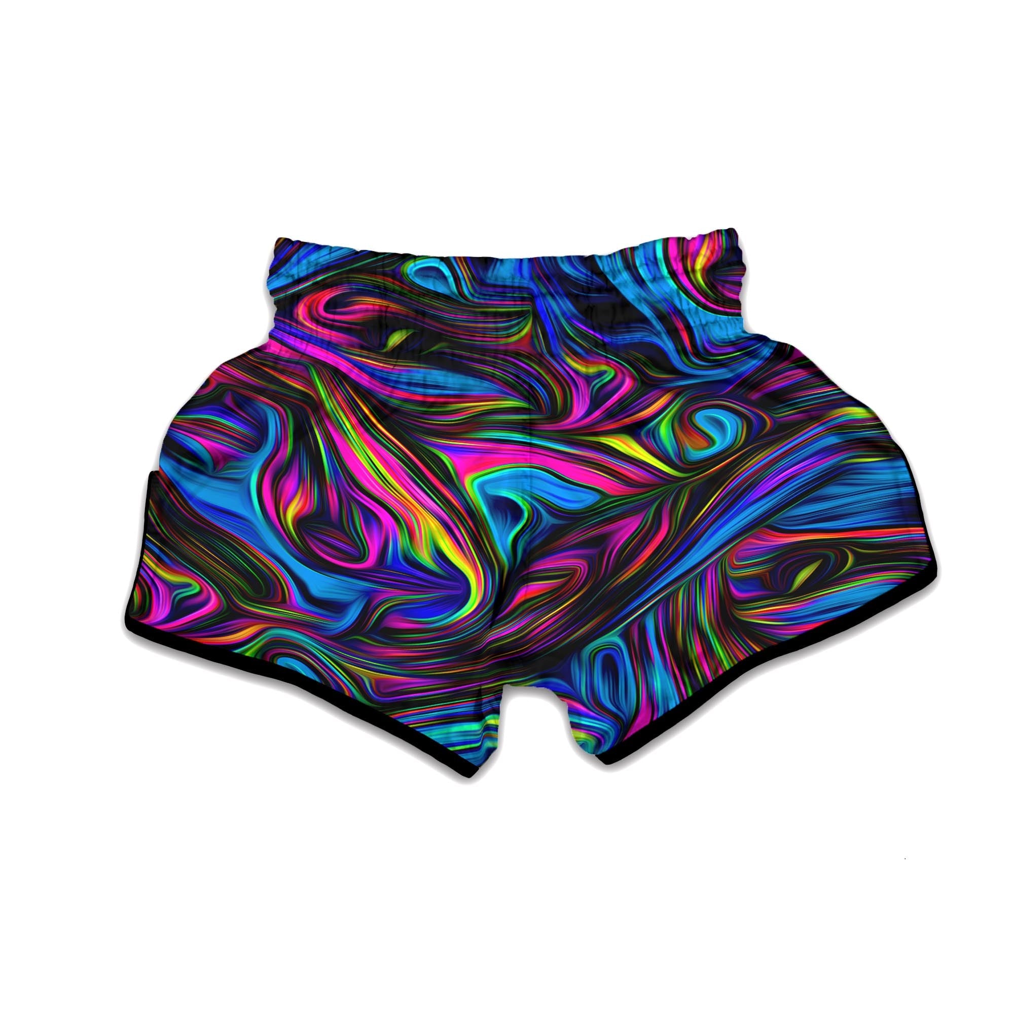 Abstract Psychedelic Muay Thai Boxing Shorts-grizzshop