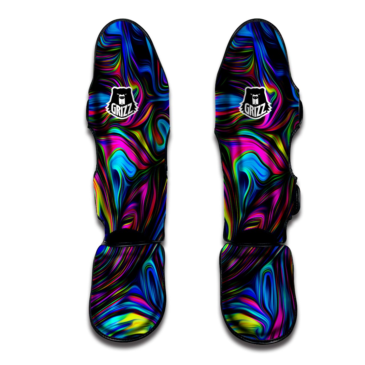 Abstract Psychedelic Muay Thai Shin Guard-grizzshop