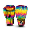 Abstract Psychedelic Rainbow Acid Print Boxing Gloves-grizzshop