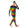 Abstract Psychedelic Rainbow Acid Print Men's Pajamas-grizzshop