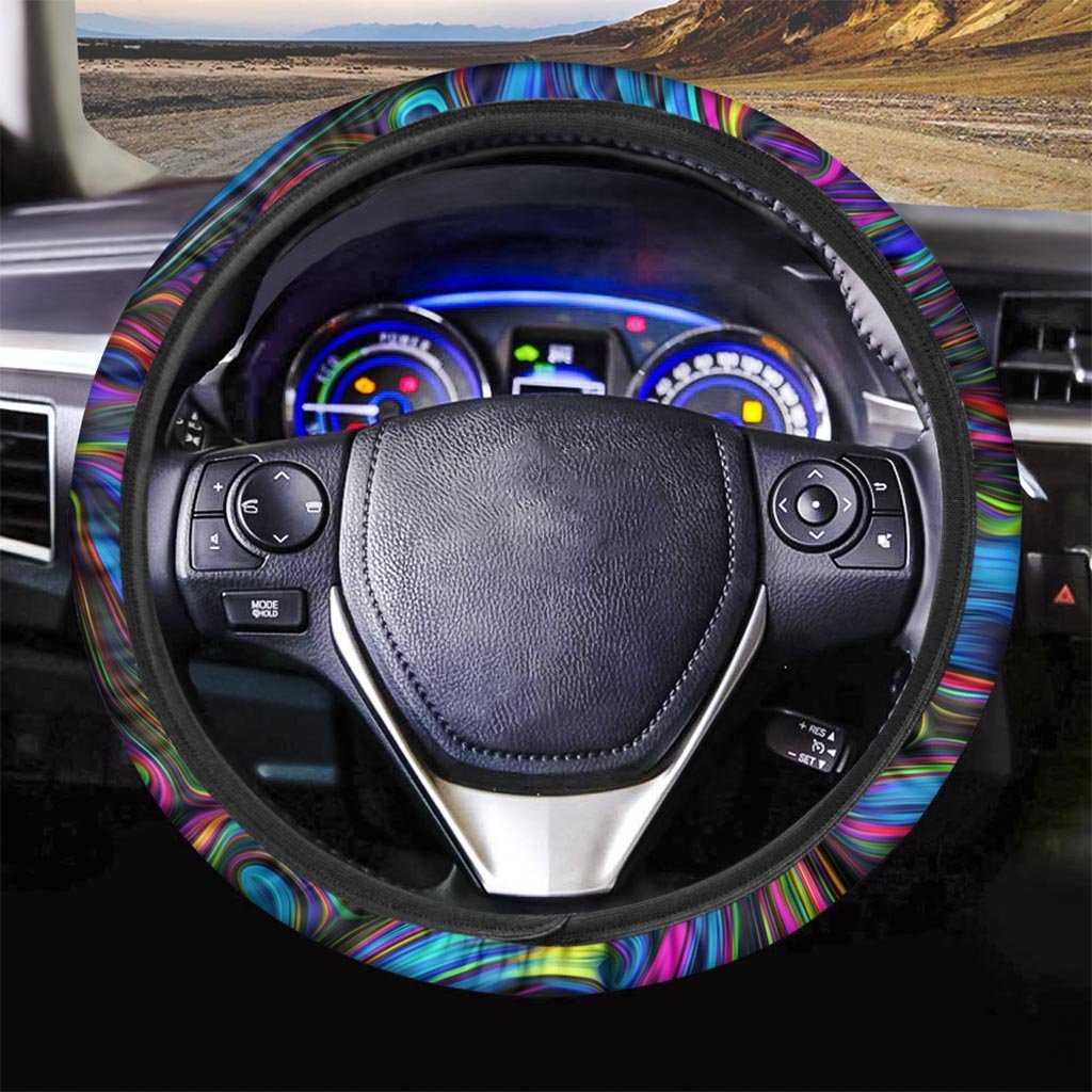 Abstract Psychedelic Steering Wheel Cover-grizzshop